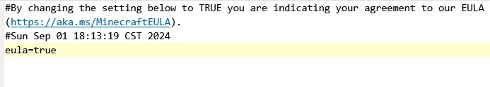 修改 eula